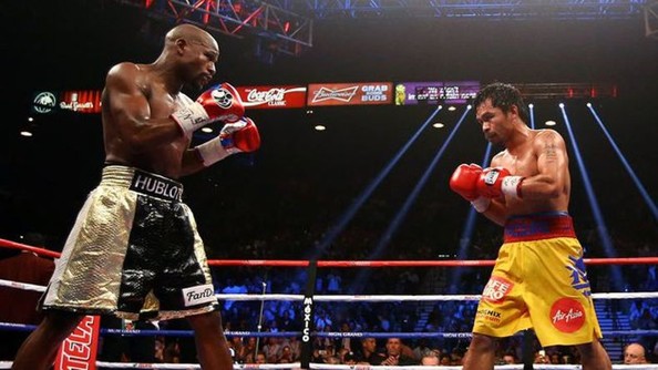 mayweather vs pacquiao, combate del sigo, fotos y video resumen